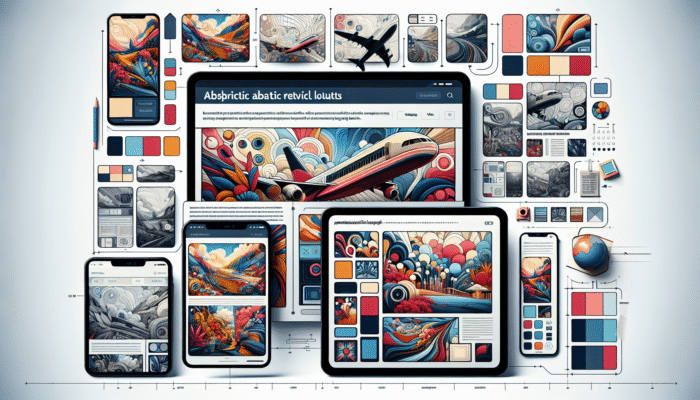 A dynamic travel blog layout adapting seamlessly across devices with proportionally resized images and articles.