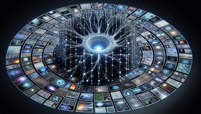 Optimise for AI-Driven Image Search: A neural network analyzing diverse images, categorizing them precisely with deep learning algorithms.