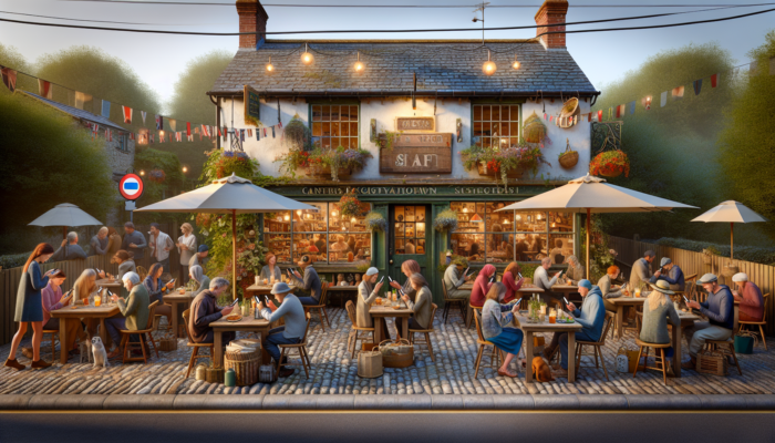 A charming café in Sturminster Newton, England, with owner sharing a vibrant seasonal menu on Instagram, drawing engaged customers.