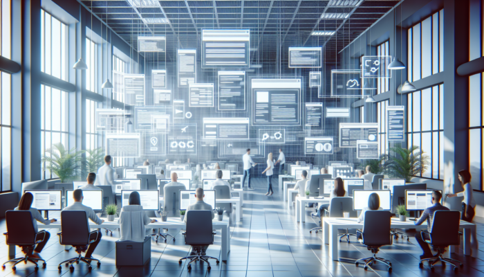 Web designers in a modern Calne office test interactive websites on screens, checking forms, links, and cross-browser functionality for optimal performance.